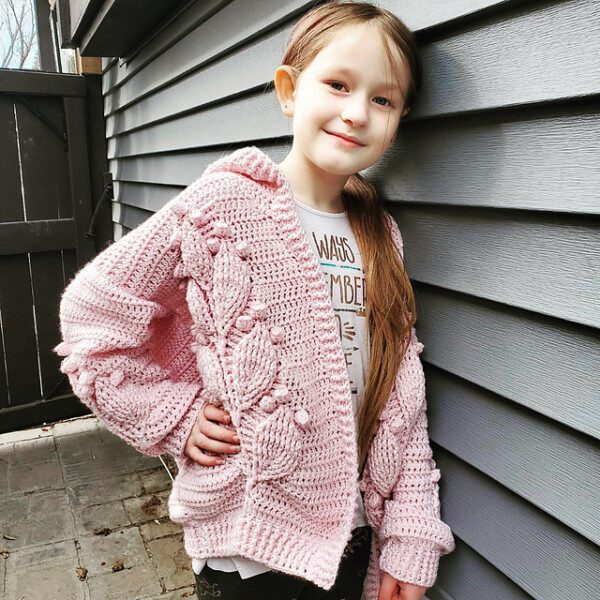 Hooded Leaves Cardigan - Image 3