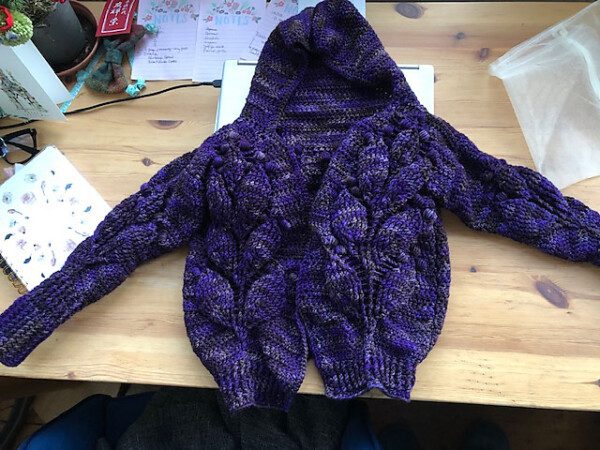 Hooded Leaves Cardigan - Image 6
