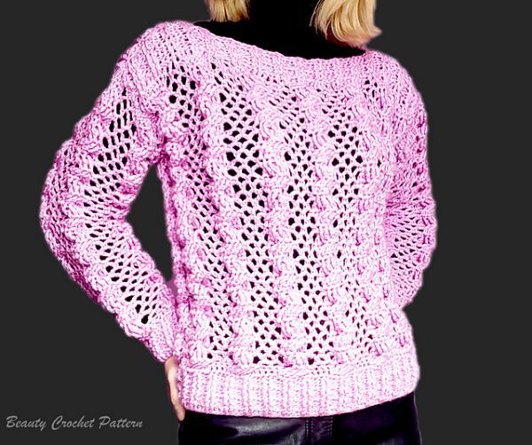 Pink Cable Sweater - Image 2