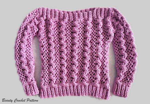 Pink Cable Sweater - Image 6