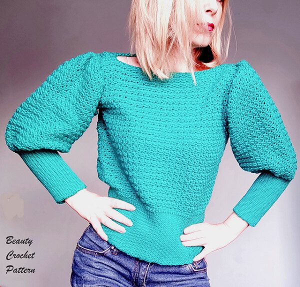 Puff Sleeves Sweater - Image 2